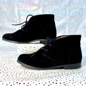 ED Ellen DeGeneres Korle Chukka Bootie Black Velvet Girls Sz 2M